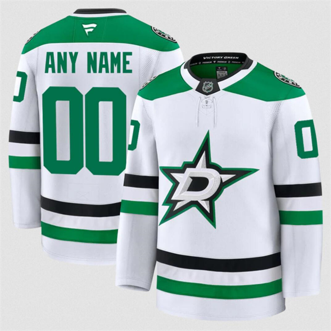 Men's Dallas Stars ACTIVE PLAYER Custom White 2024-25 Away Stitched Hockey Jersey